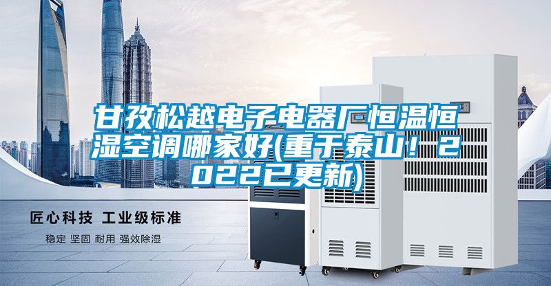 甘孜松越電子電器廠恒溫恒濕空調哪家好(重于泰山！2022已更新)